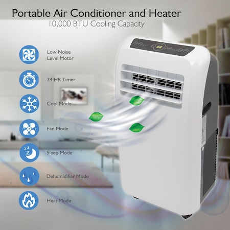 Serenelife Portable Room Air Conditioner (10,000 BTU) SLACHT108